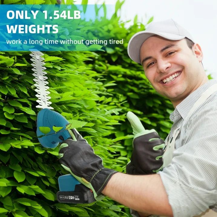 Sentryse Hedge Trimmer Cordless Grass Shear 2 in 1 Handheld Trimmer Electric Grass Shear, Battery Operated Hedge Shears with 2 Batteries and Charger