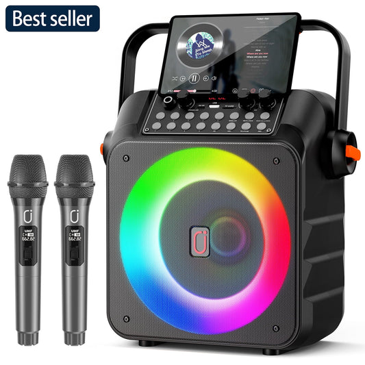 FanFun Bluetooth Speaker, 20W Powerful Sound and Deep Bass Party Speaker with 2 Microphones, 8H Playtime Portable Speaker for Home Outdoor and Party