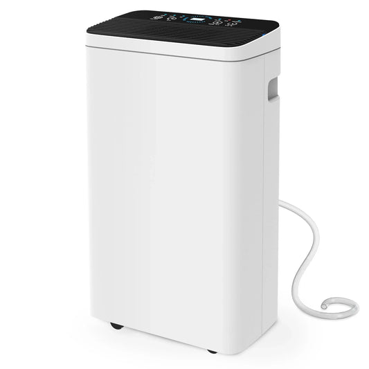 PhiloDeco 30 Pint Dehumidifier for Homes, Basements & Large Rooms (1500 sq. ft.) - Ultra Quiet, Intelligent Humidity Control, Portable with Drain and Easy-Clean Water Tank