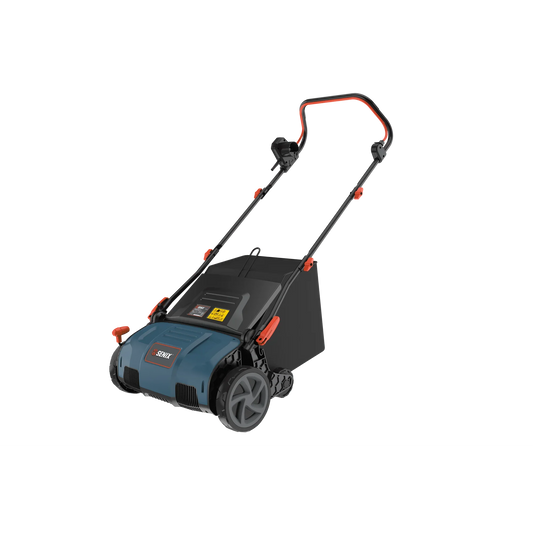 SENIX Dethatcher/Scarifier 2 in 1, 15" 13Amp Corded Walk-Behind Lawn Mower with 5-Position Adjust, SCE13-M